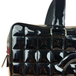 Chanel Black Patent Chocolate Bar Bowler Bag 2002