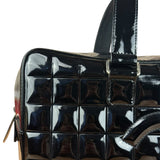 Chanel Black Patent Chocolate Bar Bowler Bag 2002