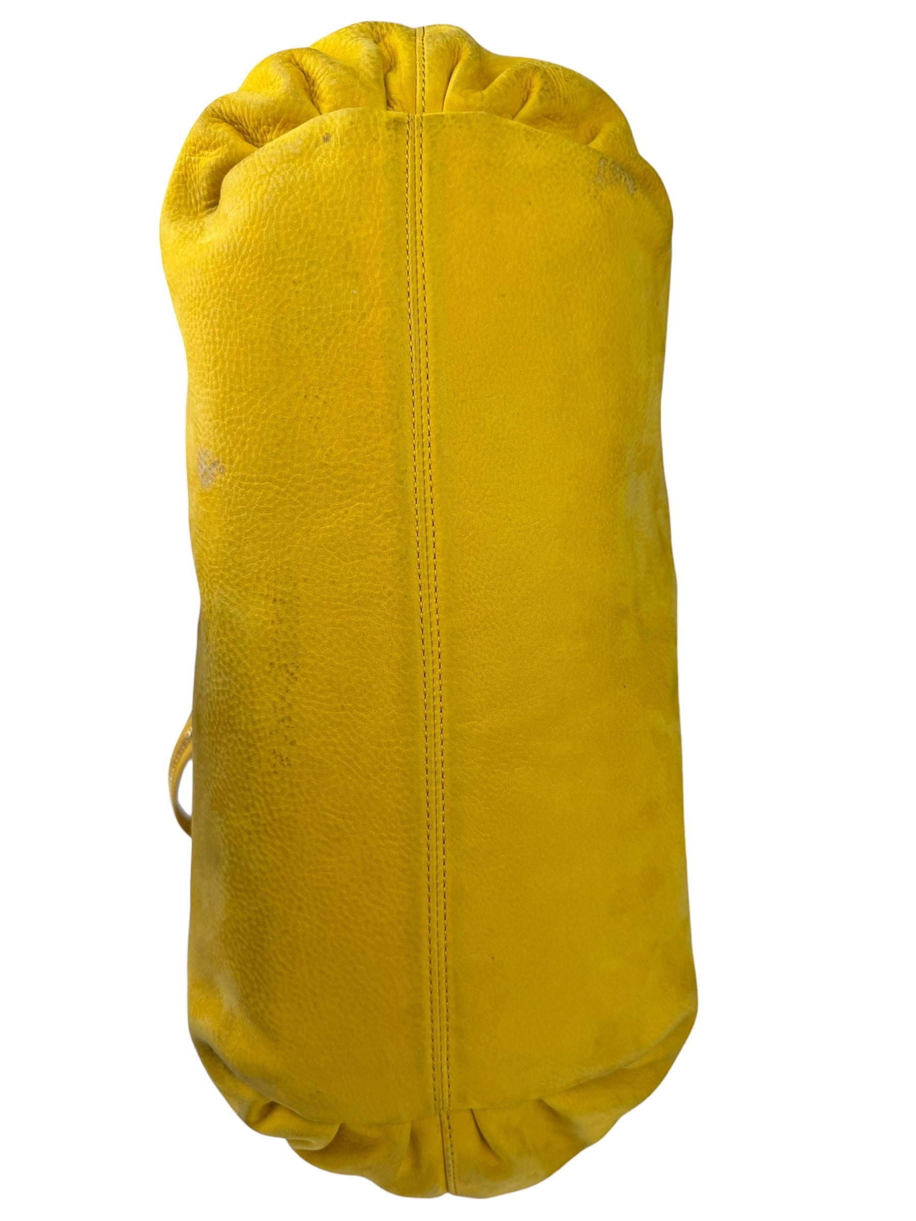 Fendi Yellow Leather Shoulder Bag