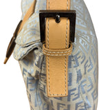 Fendi Vintage Blue Zucca Print Baguette