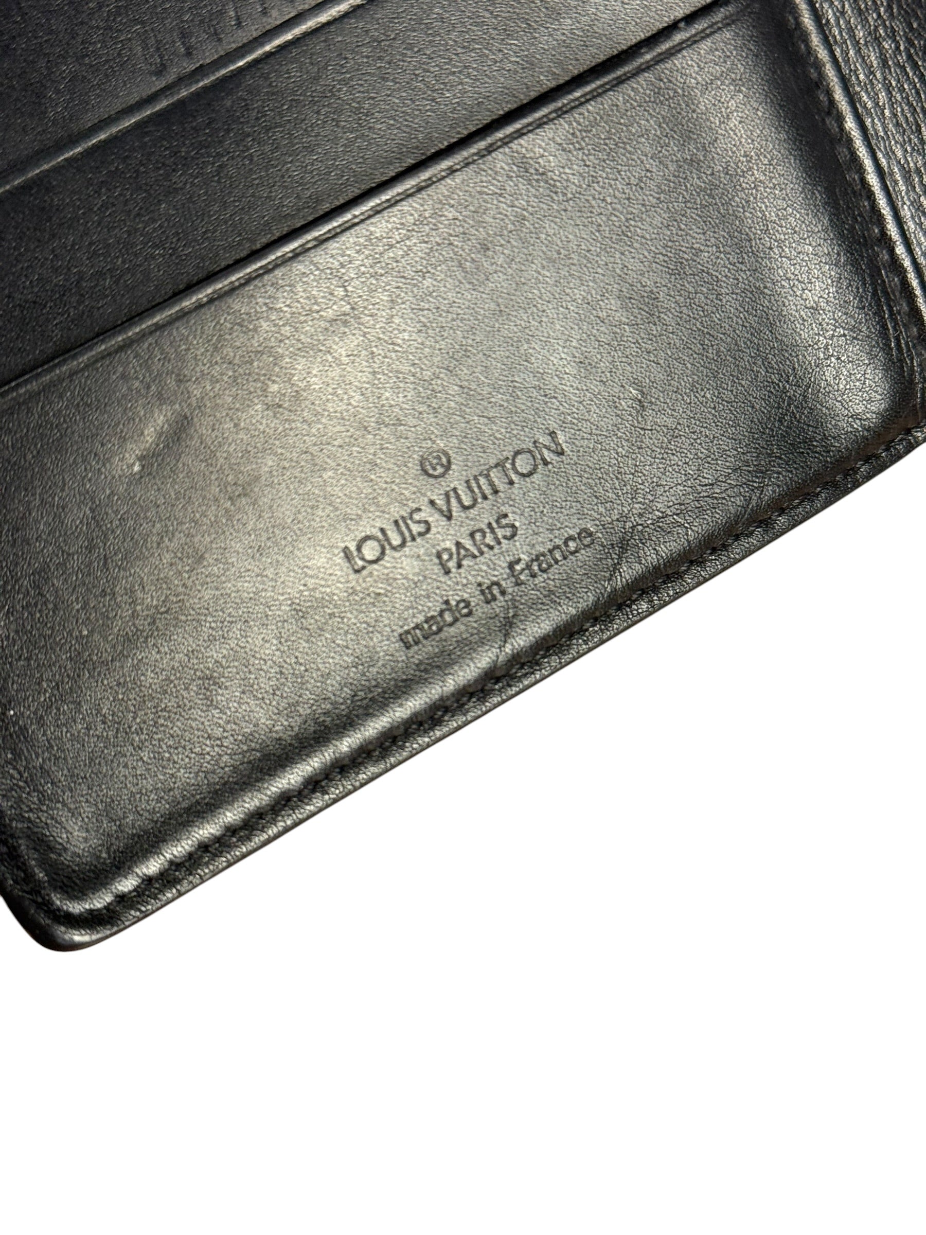 Louis Vuitton Black Leather Bi-Fold Wallet