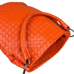 Bottega Veneta Sunset Orange Intrecciato Leather Hobo Tote