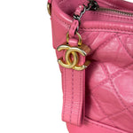 Chanel Pink Quilted Leather Small Gabrielle Hobo Bag 2019