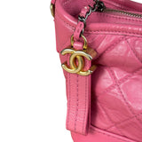Chanel Pink Quilted Leather Small Gabrielle Hobo Bag 2019