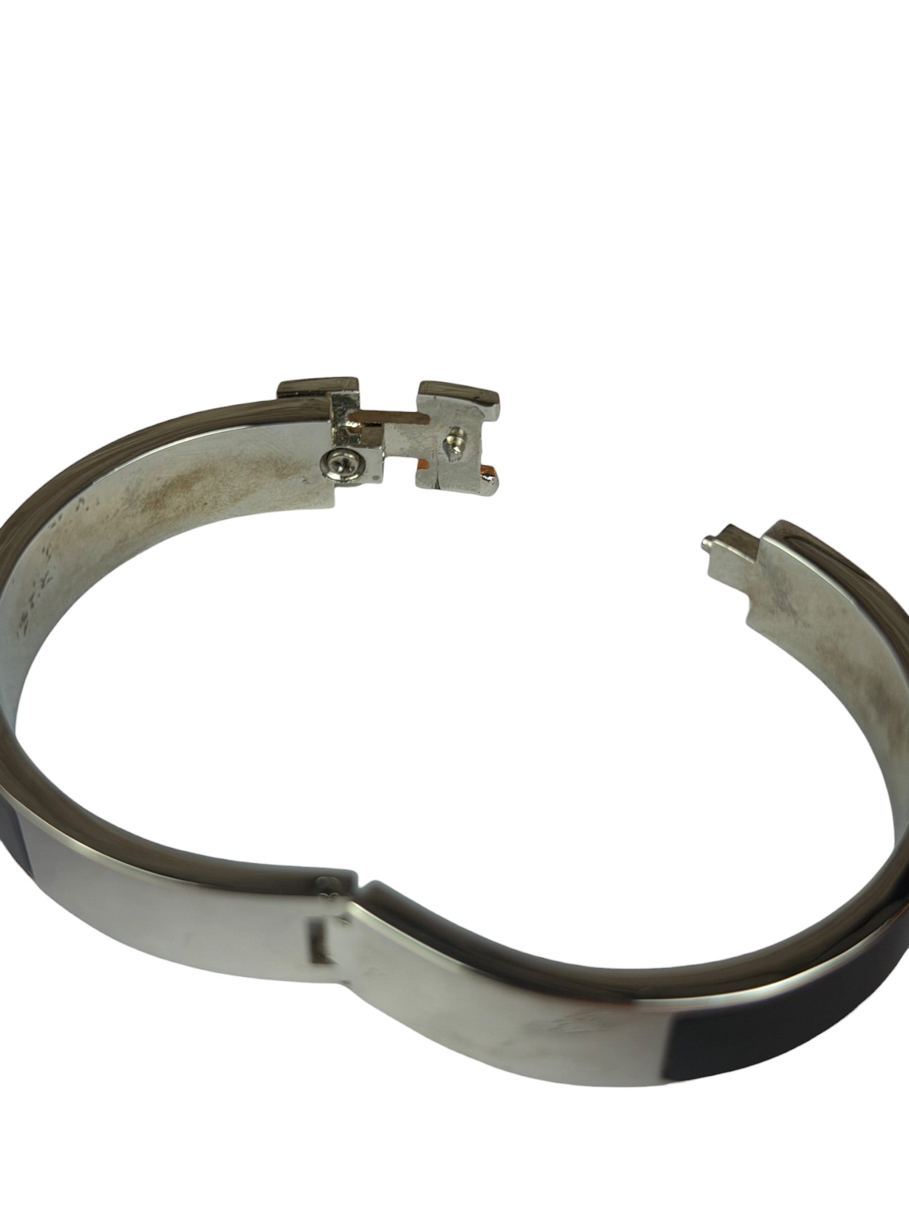 Hermes H Black/Palladium Clic Bracelet