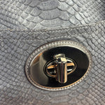 Coach Grey Pythonskin  Indy Babouska Two-Way Shoulder Bag