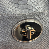 Coach Grey Pythonskin  Indy Babouska Two-Way Shoulder Bag