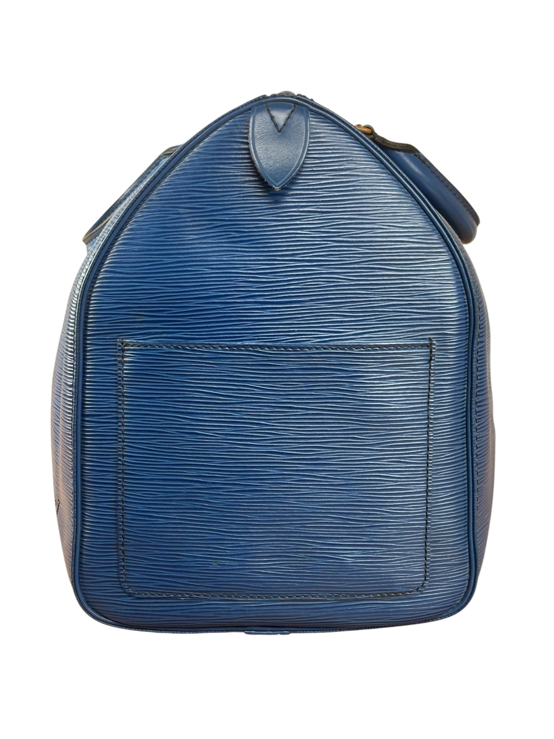 Louis Vuitton Blue Epi Leather Keepall 45