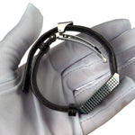 Gucci 7100M Silver Stick Square Dial Brown Strap
