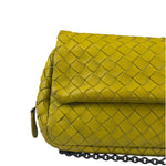 Bottega Veneta Olimpia Yellow Intrecciato Mini Chain Flap Crossbody