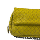 Bottega Veneta Olimpia Yellow Intrecciato Mini Chain Flap Crossbody