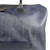 Christian Dior Vintage Navy Coated Canvas Boston Bag