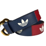 Gucci x Adidas Leather Belt Navy/Red