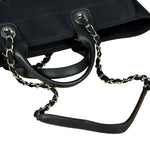 Chanel Black Canvas Pearl Deauville 2Way Tote 2019