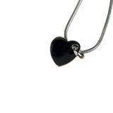 Christian Dior Dainty Sterling Silver Heart Pendant Necklace