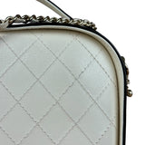 Chanel White/Black Quilted Leather 2Way Vanity Bag 2019