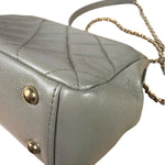 Chanel Grey Quilted Leather Mini Business Affinity Flap Bag 2019