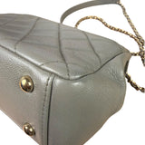 Chanel Grey Quilted Leather Mini Business Affinity Flap Bag 2019