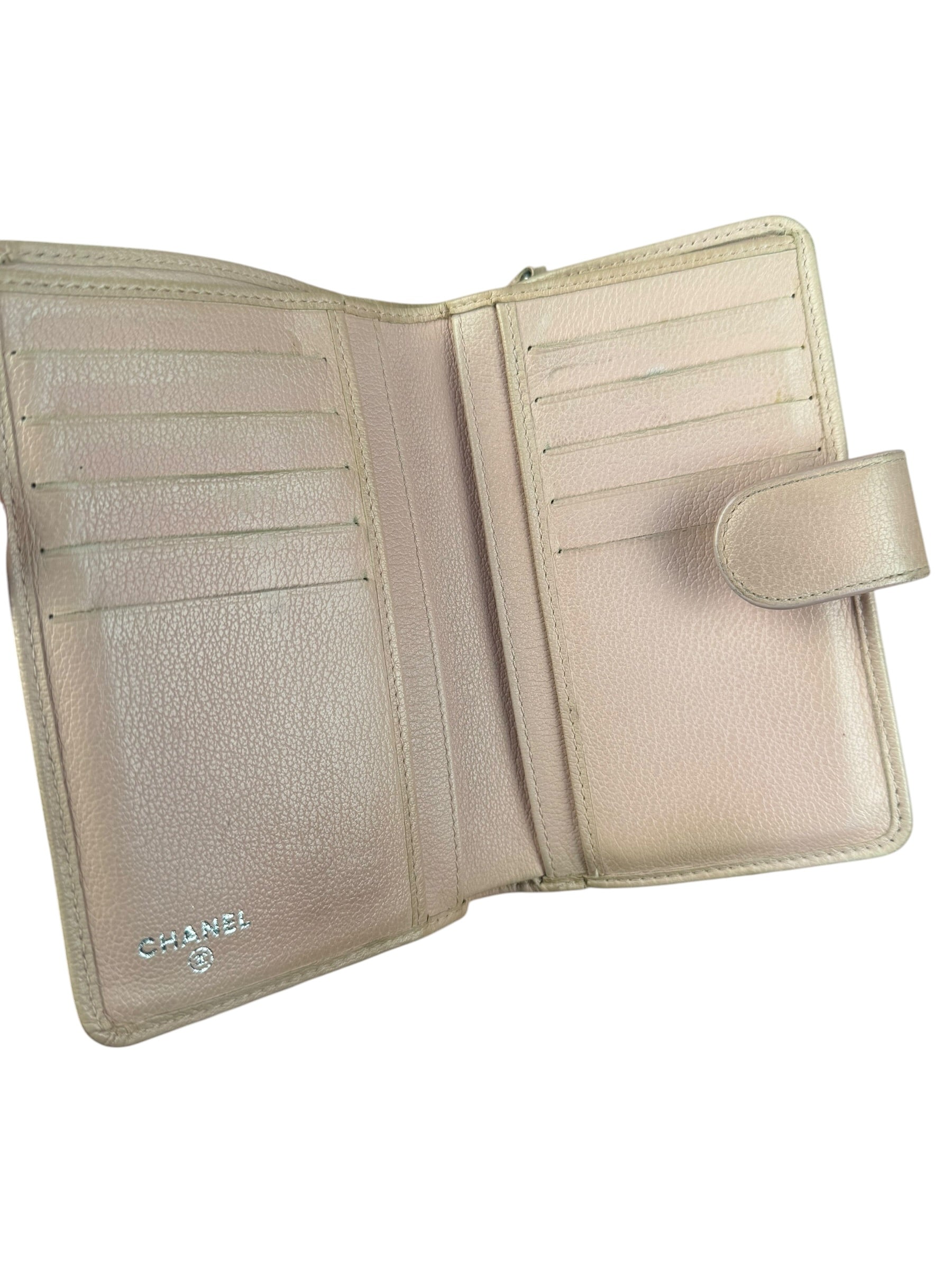 Chanel Light Pink Flower CC Snap Wallet 2011