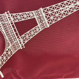 Longchamp Red Leather Trim Le Pliage Paris Eiffel Tower Tote Bag