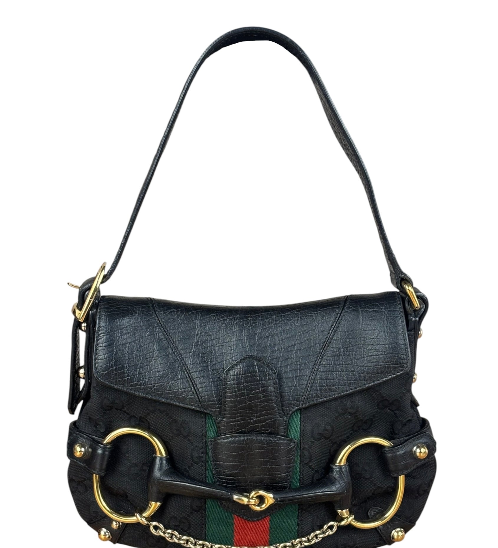 Gucci Vintage Horsebit Shoulder Bag