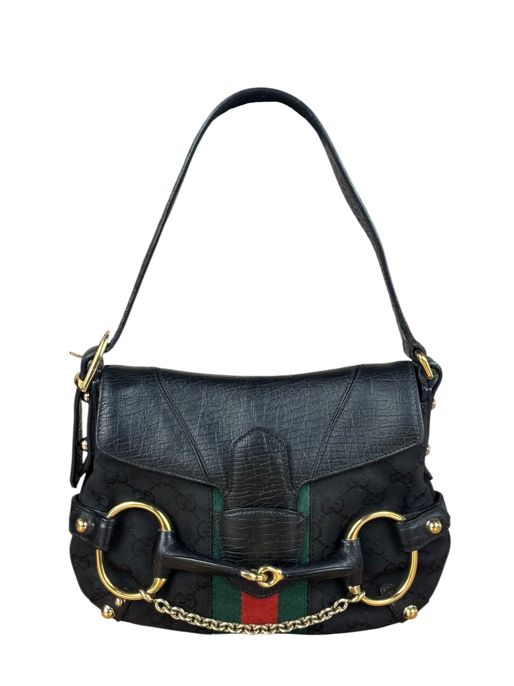 Gucci Vintage Horsebit Shoulder Bag