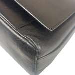 Ferragamo Vintage Black Leather Flap Shoulder Pochette