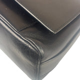 Ferragamo Vintage Black Leather Flap Shoulder Pochette