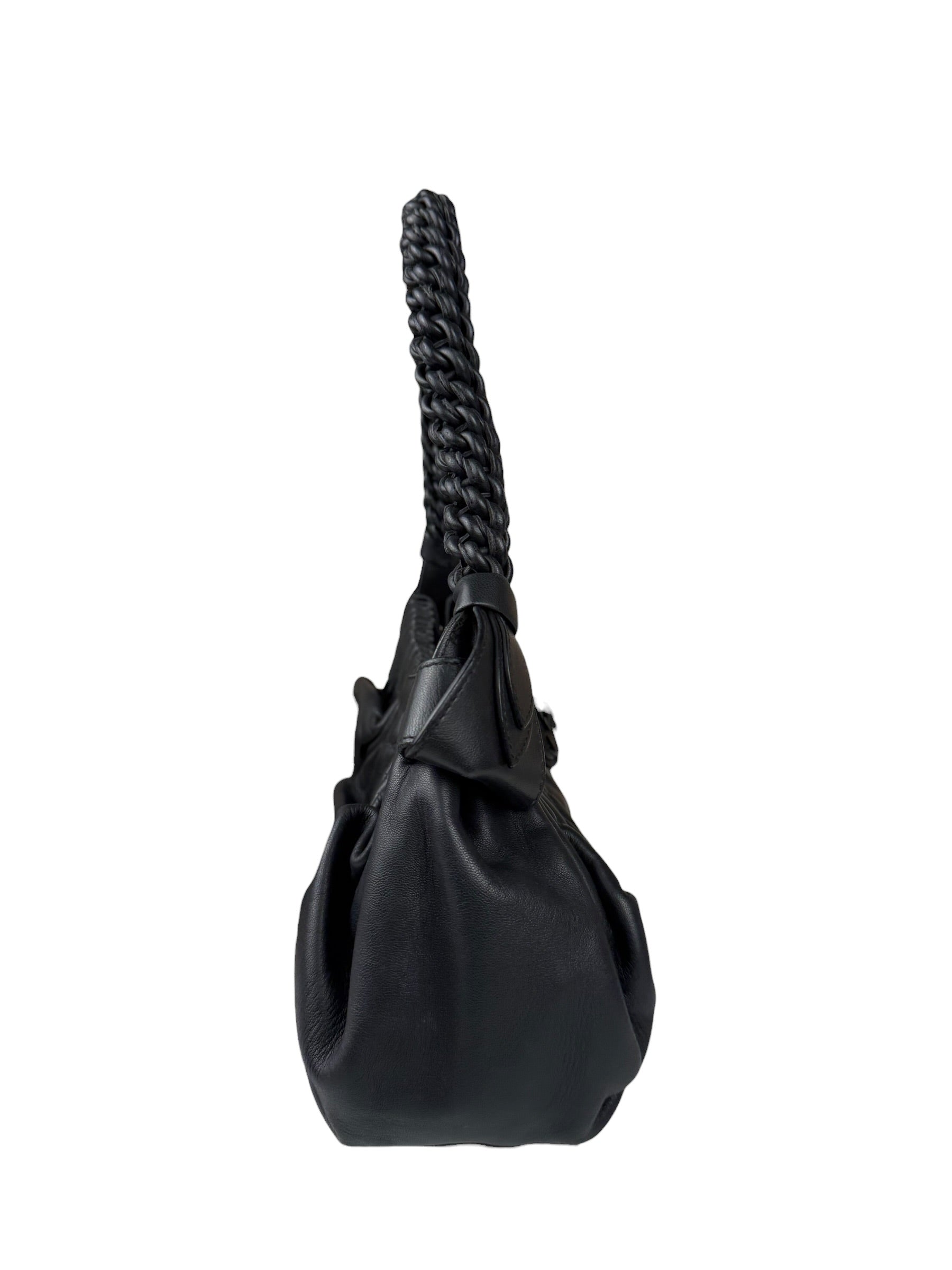 Bottega Veneta Braided Handle Leather Shoulder Bag