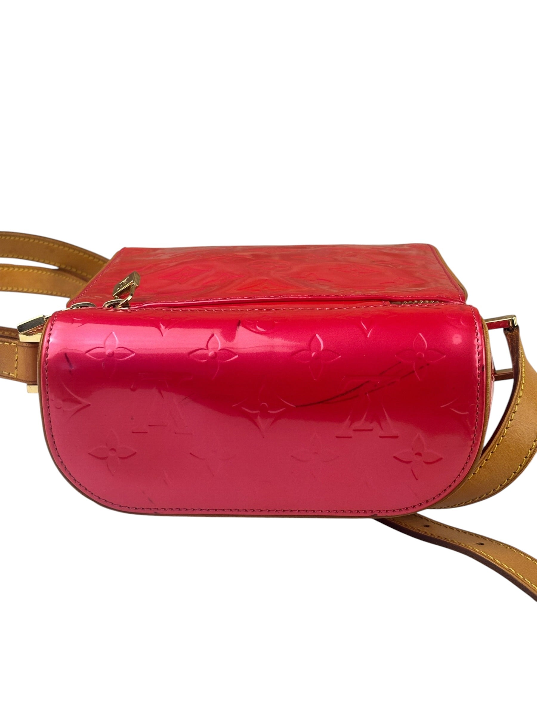 Louis Vuitton Vintage Fuchsia Pink Vernis Sullivan Verrical Crossbag