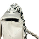 Chanel Classique White Quilted Leather Flap Bag 2001