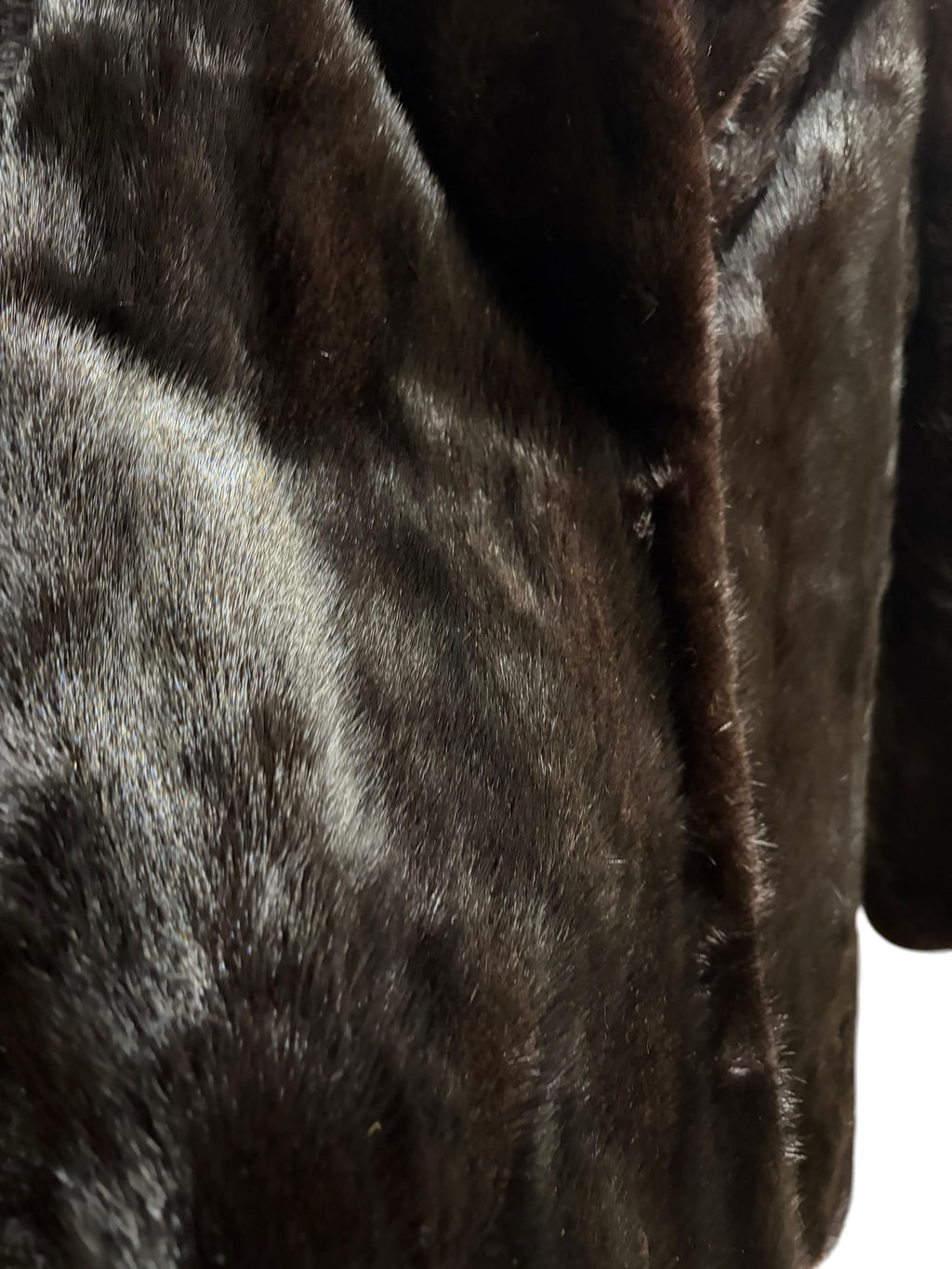Vintage Diamond Fashion Dark Brown Mink Fur Coat