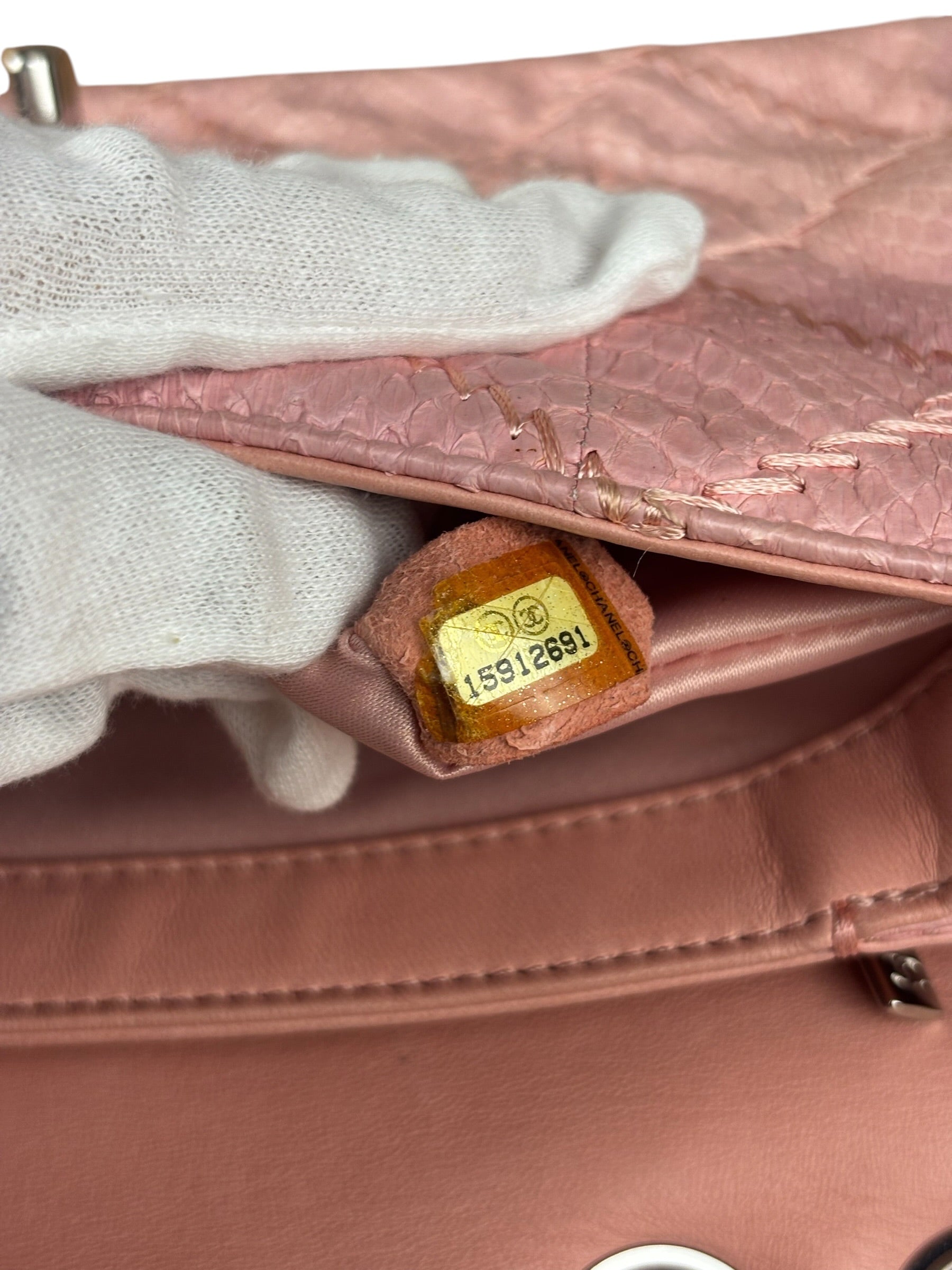 Chanel Pink Leather Small Unlimited Stitch Flap Shoulder Bag 1999