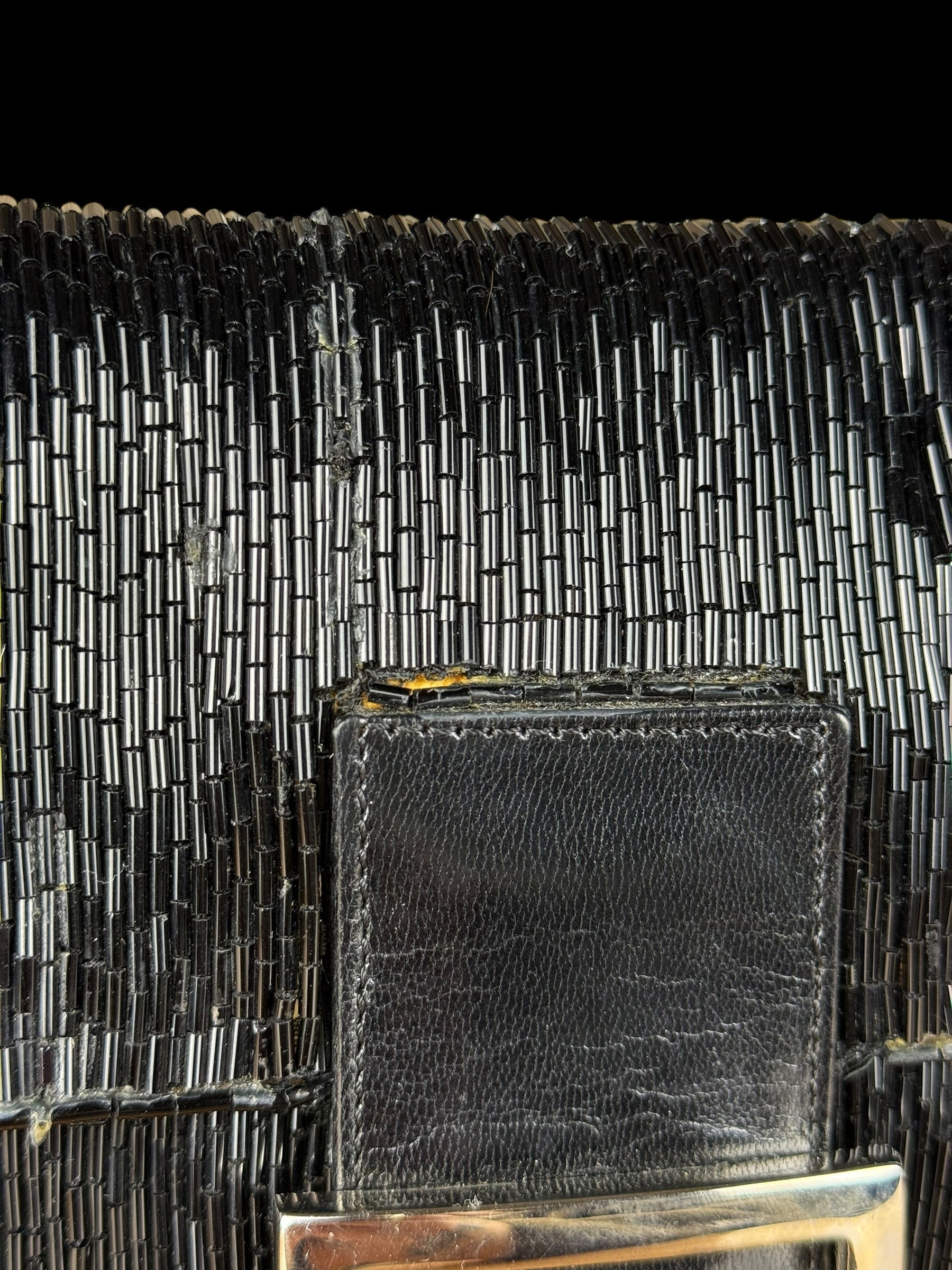 Fendi Beaded Baguette Black