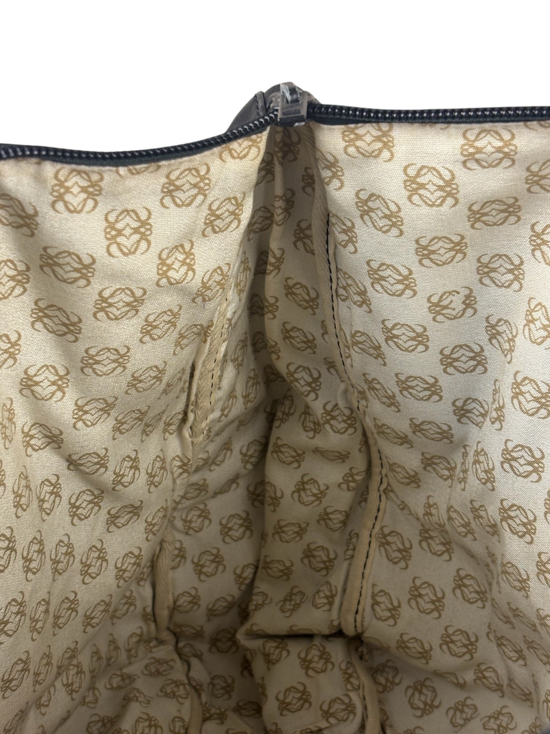 Loewe Vintage Black Calfskin Carryall Handbag