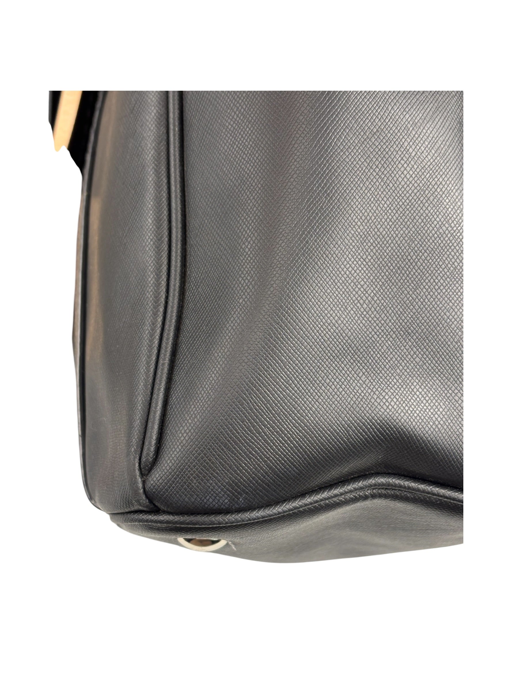 Coach Vintage Black Peyton Leather Jordan Double Zip Shoulder Bag