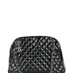 Chanel Large Black Patent Leather Mademoiselle Bowling Bag 2011-12