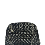 Chanel Large Black Patent Leather Mademoiselle Bowling Bag 2011-12