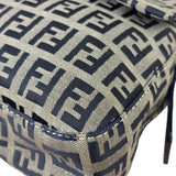 Fendi Navy Leather Trim Baguette