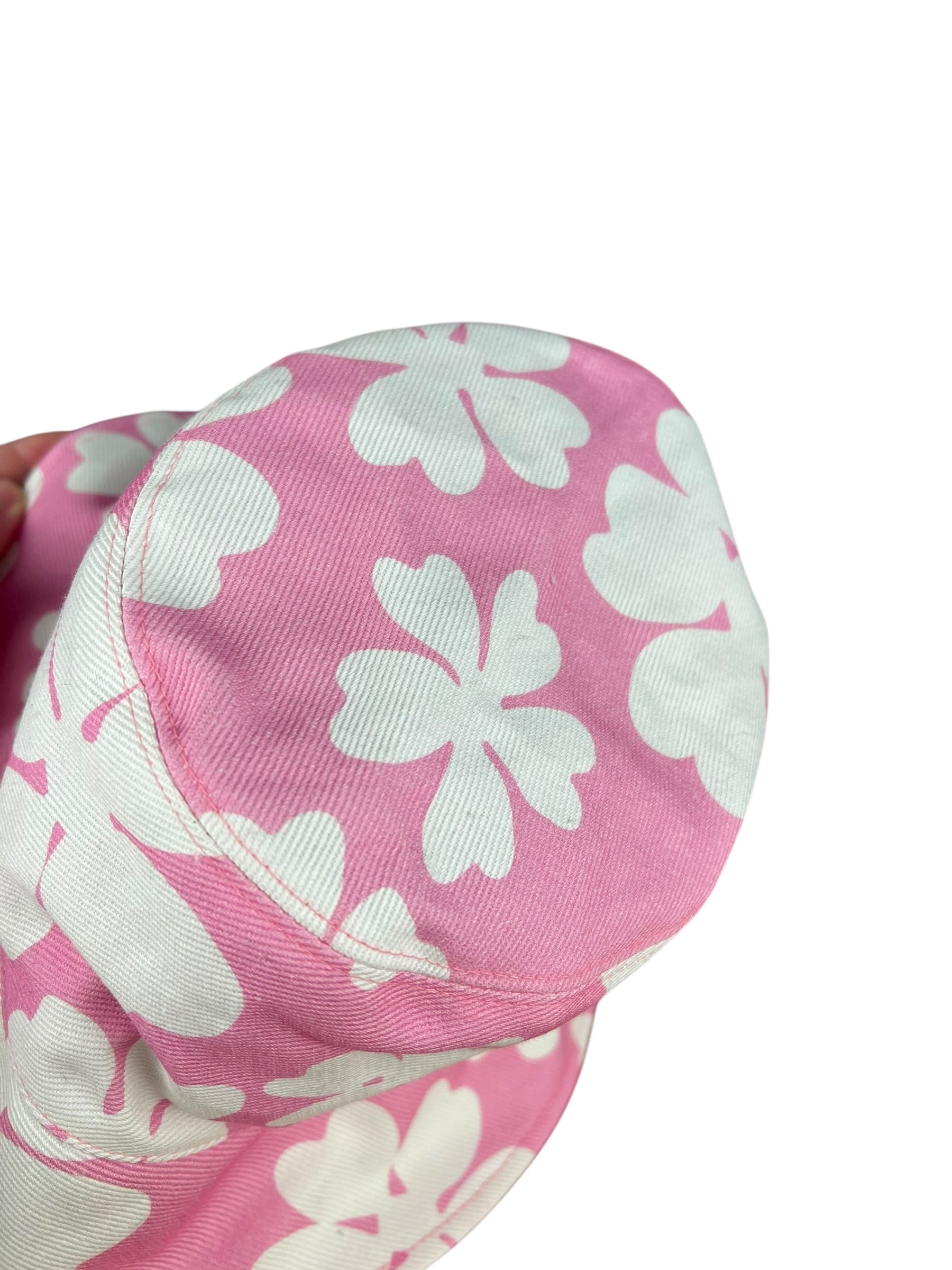 Miu Miu Pink Floral Canvas Bucket Hat