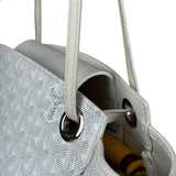 Goyard White Goyardine Sac Rouette PM Shoulder Tote