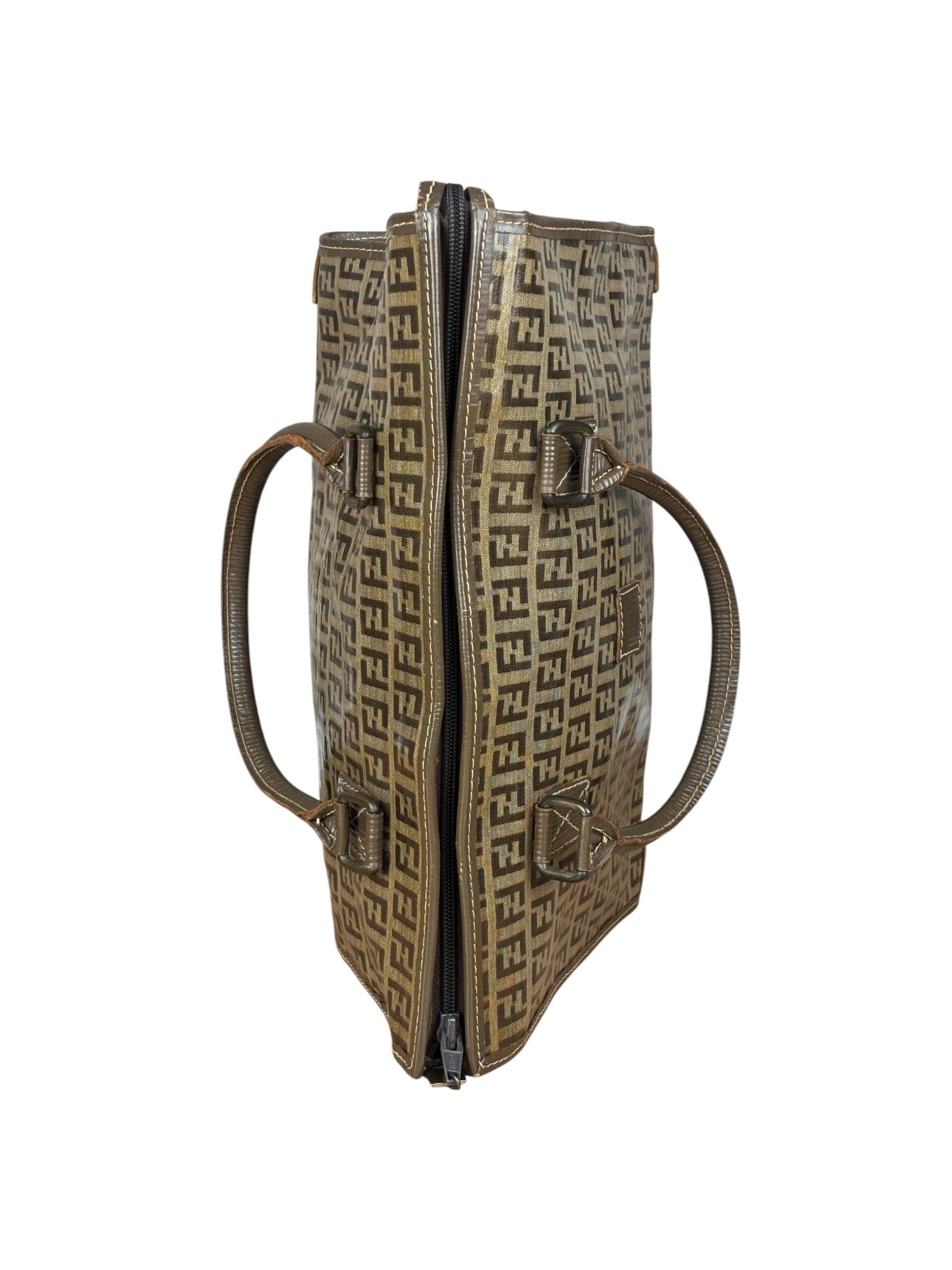 Fendi Brown PVC FF Zucchino Tote Bag