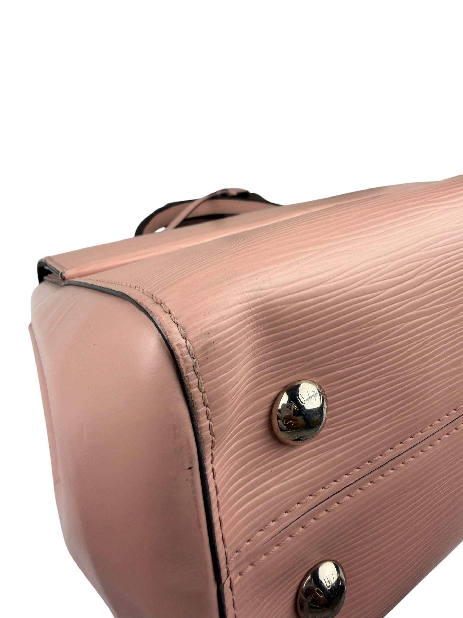 Louis Vuitton Nude Pink Epi Leather Cluny Rose Ballerine Hand Bag