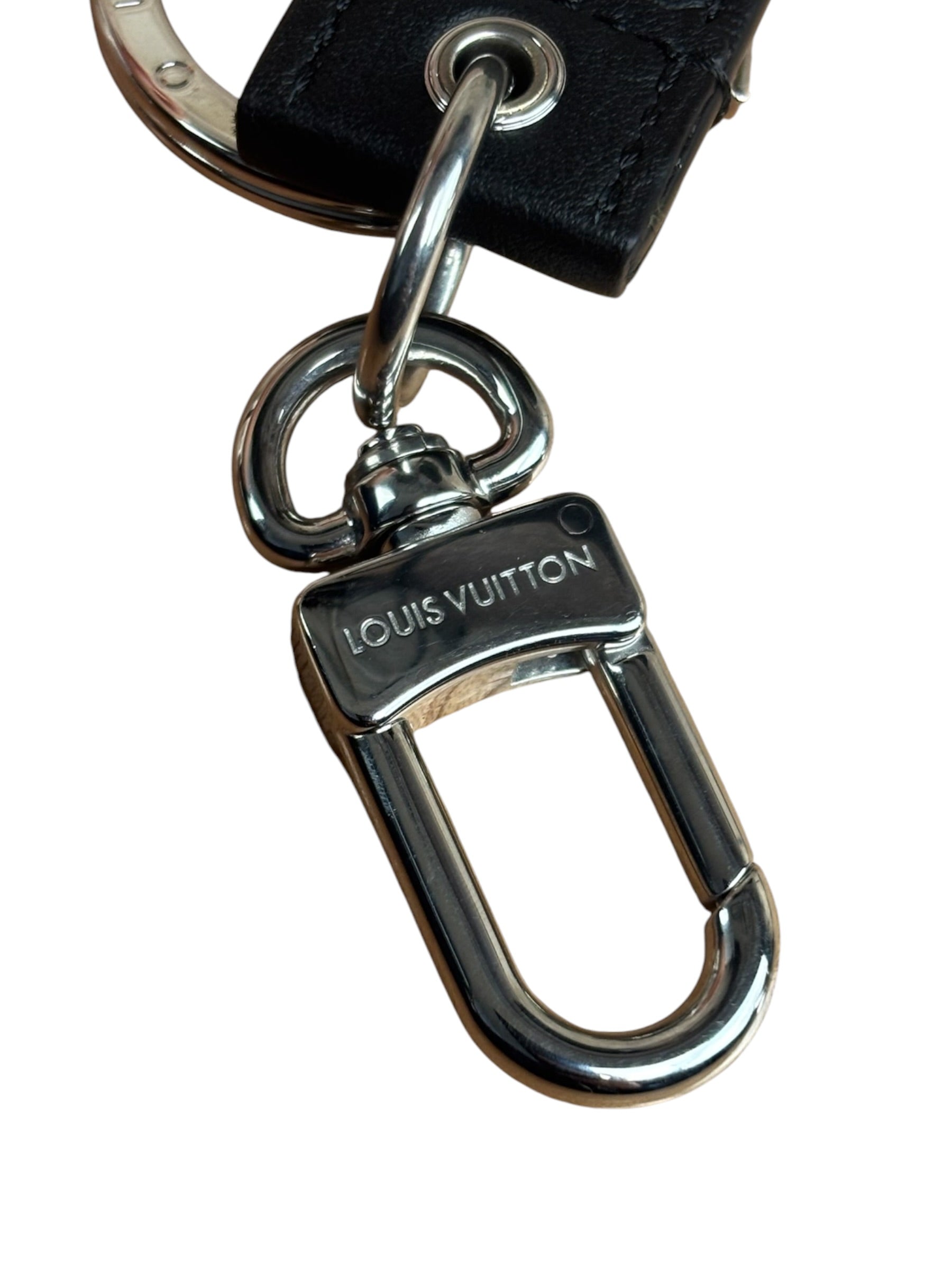 Louis Vuitton Black Monogram Shadow Dragonne Key Holder