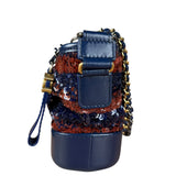 Chanel Gabrielle Small Sequin Hobo Bag Navy 2018