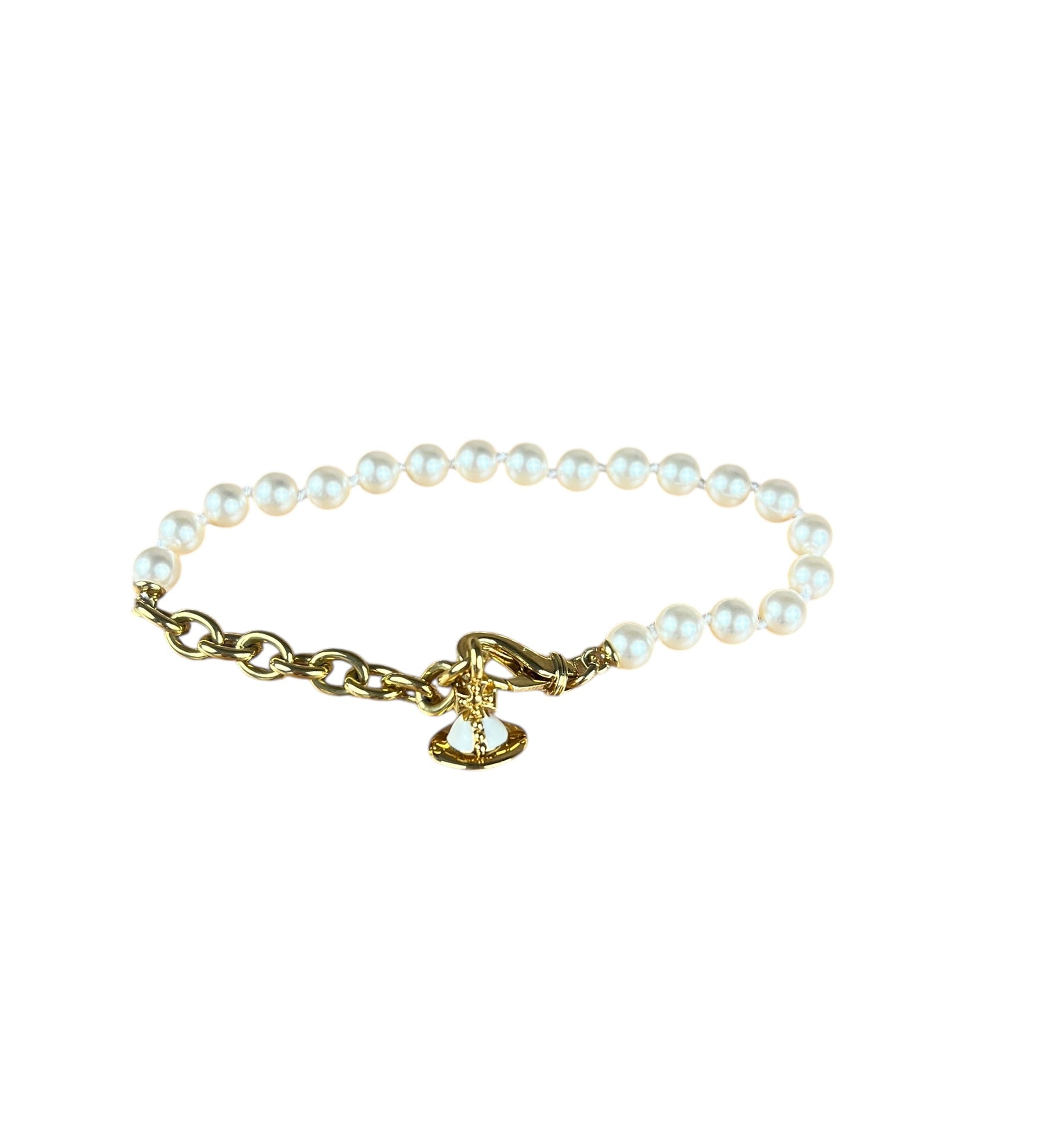 Vivienne Westwood Pearl Chain Orb Bracelet