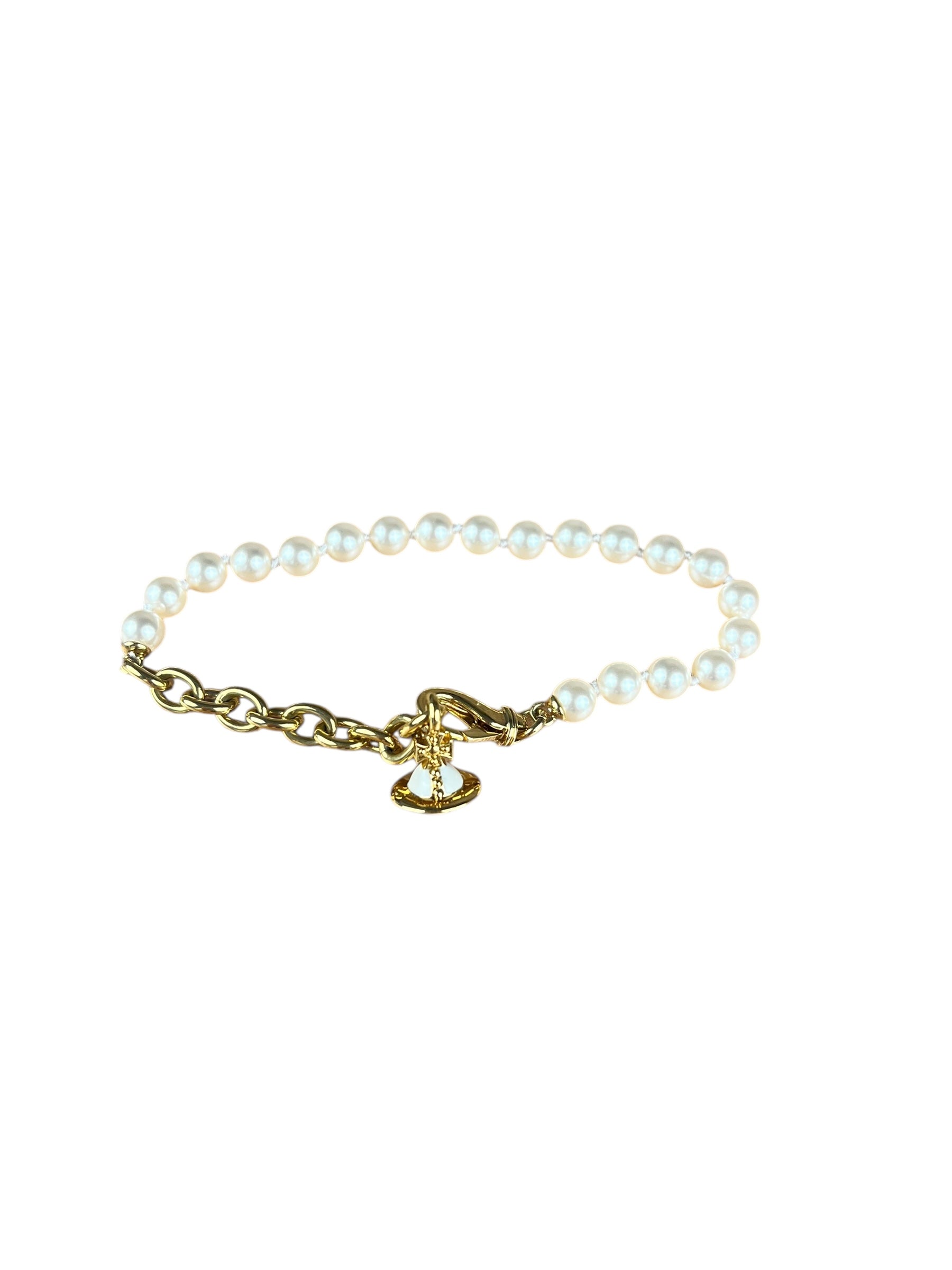 Vivienne Westwood Pearl Chain Orb Bracelet