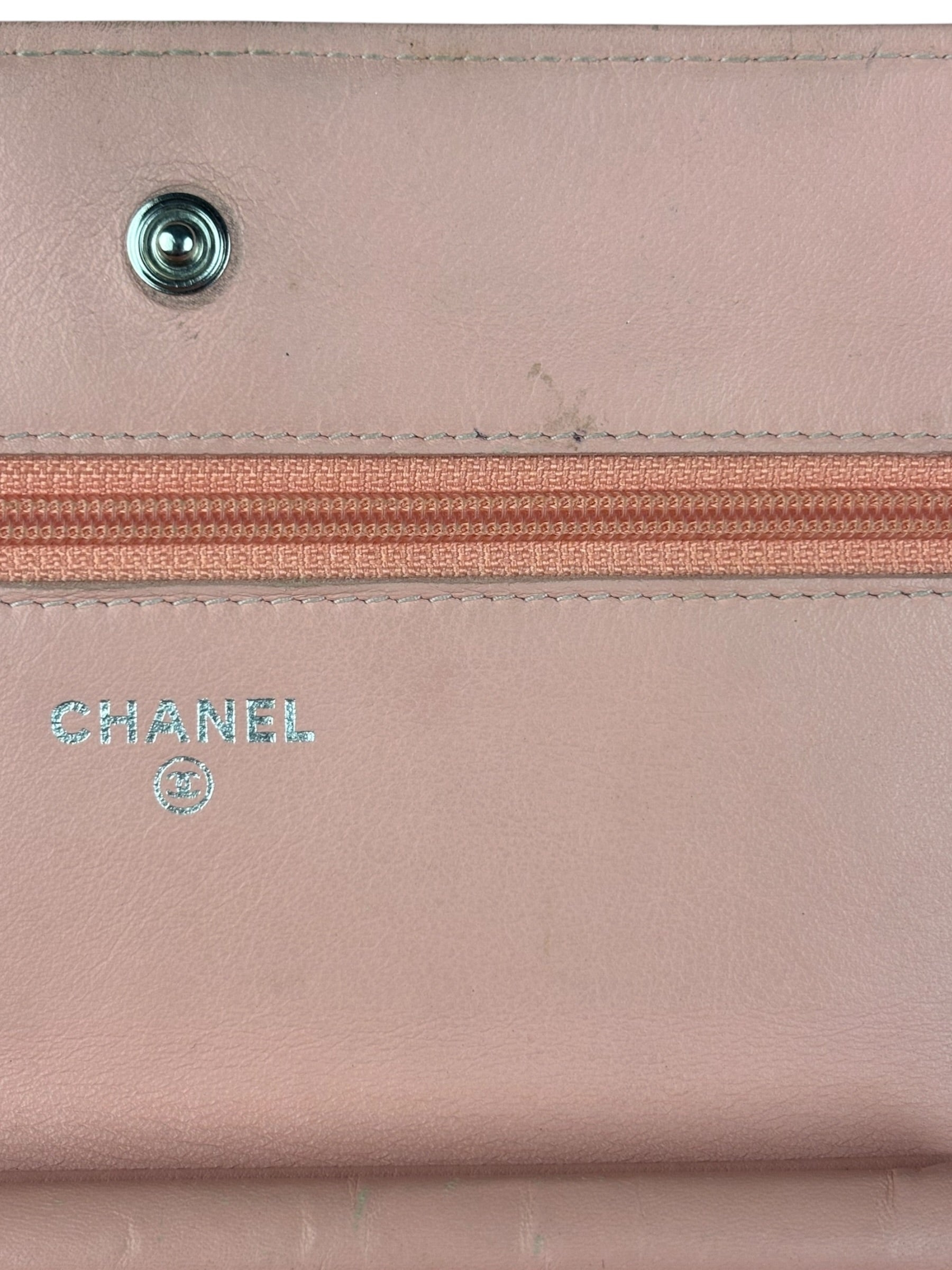 Chanel Pink Patent Quilted Wallet on Chain Bag 2012