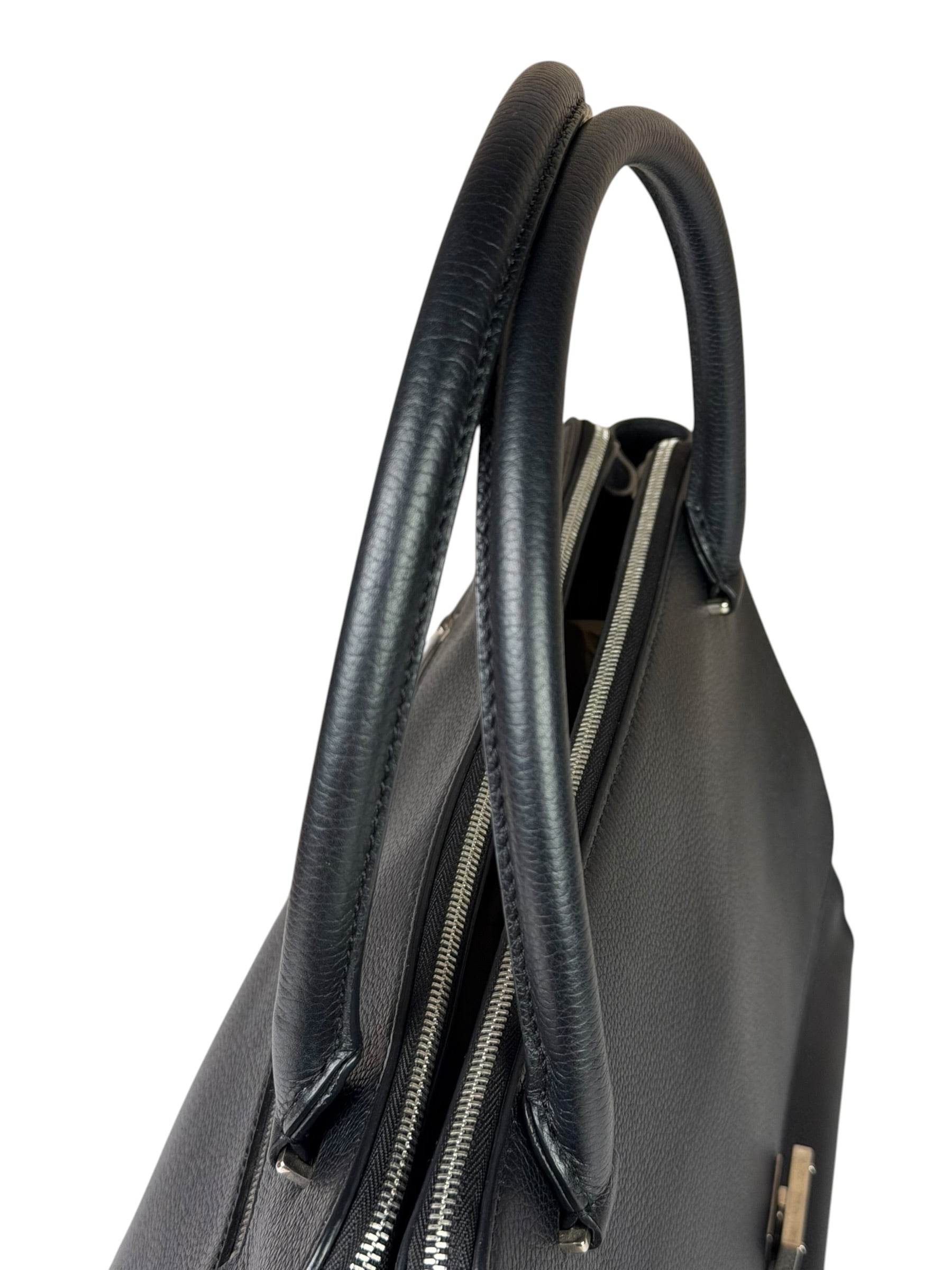 Celine Black Leather/Suede Trapeze Medium Handbag