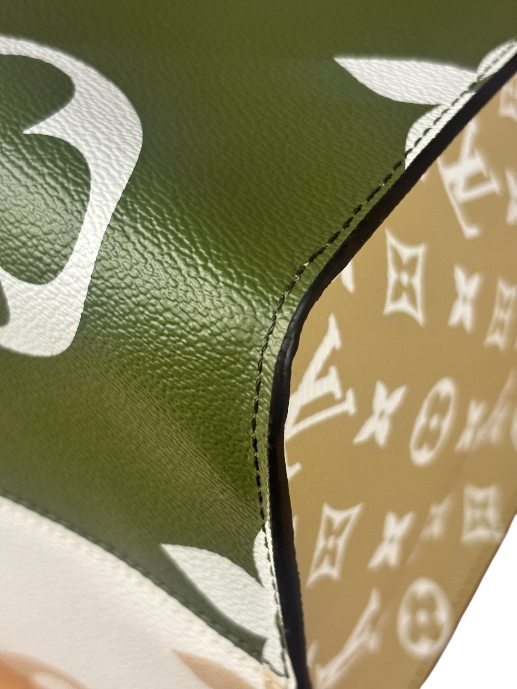 Louis Vuitton Khaki/Green OnTheGo GM Tote